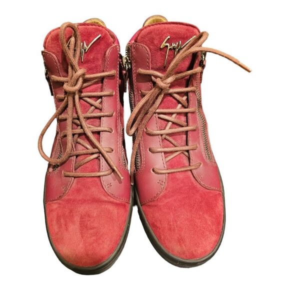 GIUSEPPE ZANOTTI Suede &‎ Leather Sneakers - Size 37 1/2 - Picture 2 of 10